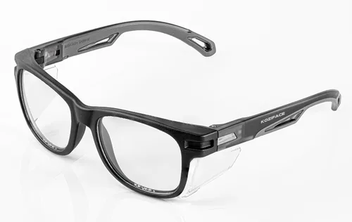 KOZIFACE E52 - Gafas de seguridad antivaho ANSI Z87.1, protección ocular con protectores laterales, lente transparente, ligeras para el trabajo,