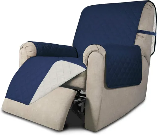 Miniatura 165 de Easy-Going - Funda para sofá, futón y sillón sin reposabrazos, reversible, resistente al agua, para mascotas y niños (azul oscuro/azul claro)