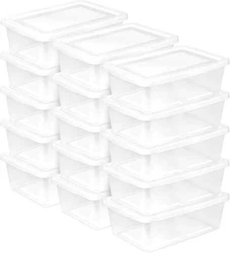 Miniatura 34 de Sterilite Paquete de 8 contenedores apilables con tapa, diseño de plástico transparente, 90 cuartos de galón