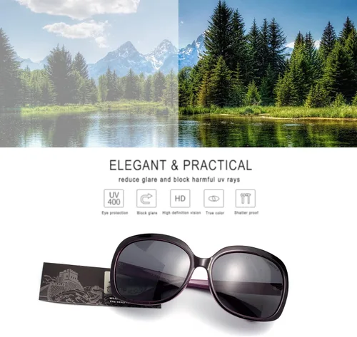 Miniatura 5 de LianSan Lsp301 lentes de sol extra grandes, polarizadas, para mujer