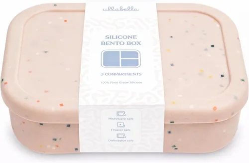 Miniatura 11 de Ullabelle Caja Bento para niños, 3 compartimentos, lonchera a prueba de fugas para bebé, contenedor de aperitivos sin BPA, lonchera dividida