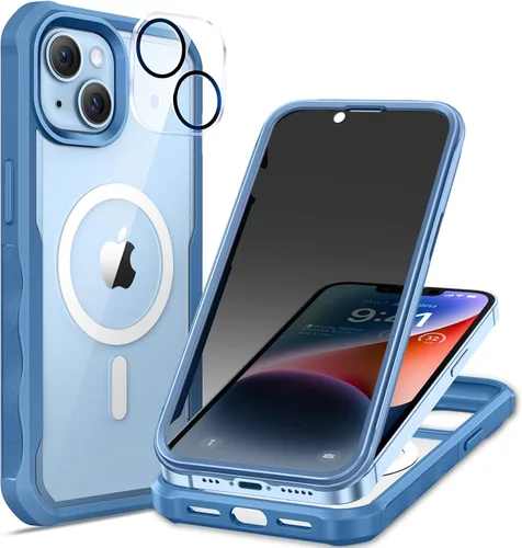 Miniatura 20 de seacosmo para iPhone Air Funda, Carcasa Completa con Protector de Privacidad de Vidrio Templado 9H Integrado y Protector de Lente de Cámara