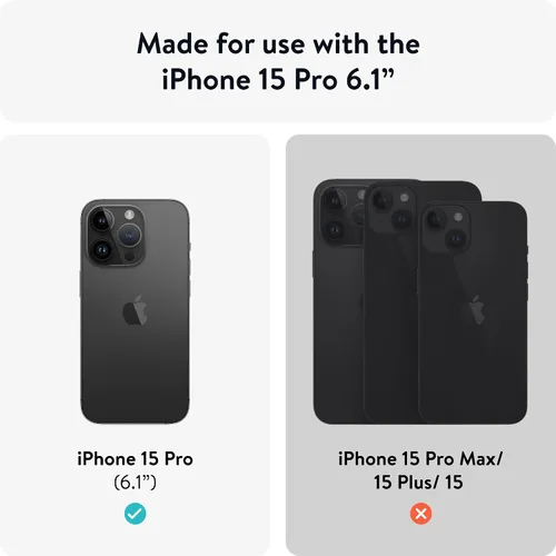 Miniatura 6 de Mous - Funda para iPhone 15 compatible con MagSafe Limitless 5.0, cuero negro, funda protectora para iPhone 15, funda para teléfono a prueba