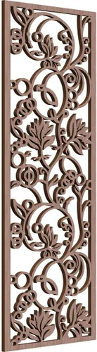 Miniatura 120 de 9 3/8"W x 24 3/8"H x 1/4"T Caspio Decorativos Paneles De Pared De Madera De Calado, Roble Rojo rojo (Red Oak)