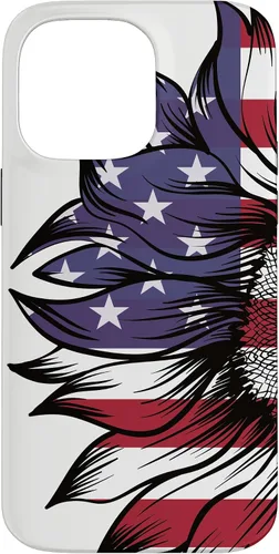 Miniatura 21 de Funda patriótica para iPhone 13 Pro Max USA 4 de julio con diseño de girasol