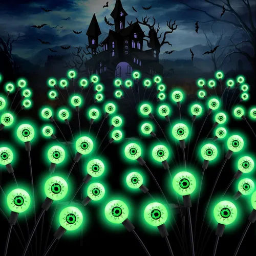 Miniatura 8 de Luces solares para exteriores (2 paquetes - 16 LED), luces solares para jardín ASMAD, decoraciones al aire libre, luz de luciérnaga para decoración