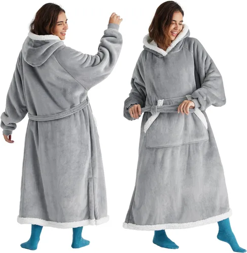 Miniatura 7 de Bedsure Manta Ponible con Capucha, Cómoda Sudadera Manta Larga con Capucha como Regalos de Sudadera para el Día de las Madres para Mamá Mujeres
