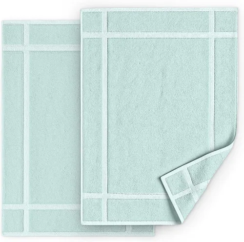 Miniatura 14 de Pearl Linens Paquete de 6 alfombrillas de baño 100% algodón de 20x30 pulgadas, suaves y absorbentes de secado rápido, juego de alfombrillas de baño