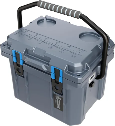 Cubix Outdoors, Enfriador personal rotomoldeado QuadraX 10QT, hielera dura aislante portátil, retención de frío de 3 días, portaviandas Gris granito