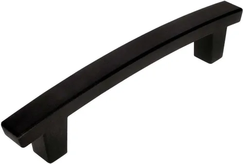 Cosmas 5237FB - Paquete de 25 tiradores de manijas de gabinete contemporáneos color negro plano – 3-3/4 pulgadas (3.780 in) entre centros de agujeros