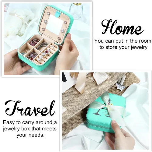 Miniatura 4 de Joyero de viaje - Joyero portátil pequeño, organizador de joyas, accesorios de viaje, esenciales para vacaciones, regalos de cumpleaños