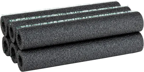 Cubiertas de tubo de espuma Duck Brand, tubos de espuma de aislamiento para tuberías de agua fría y caliente, pre-ranurados y con borde adhesivo