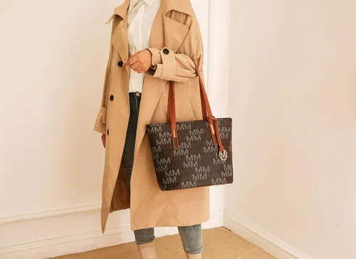 Miniatura 3 de MKF Collection Bolso Satchel para Mujer, Bolso de Hombro, Bolso Tote Pequeño y Cartera de Muñeca de Cuero Vegano por Mia K