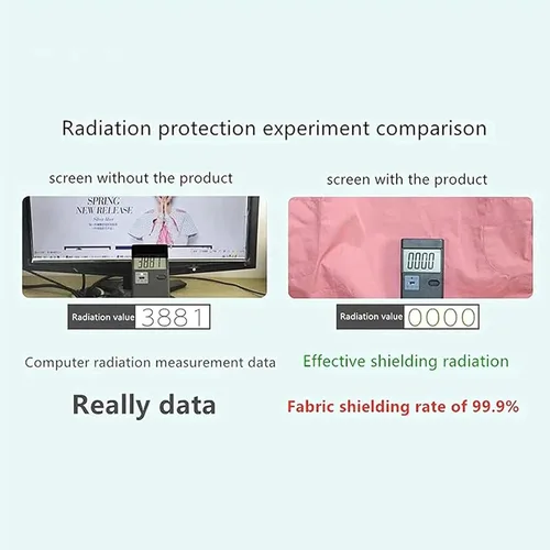 Miniatura 7 de Ropa anti-radiación EMF, protección contra la radiación ropa de maternidad conductiva/blindaje EMF Anti Radiación Protección Tela de plata que