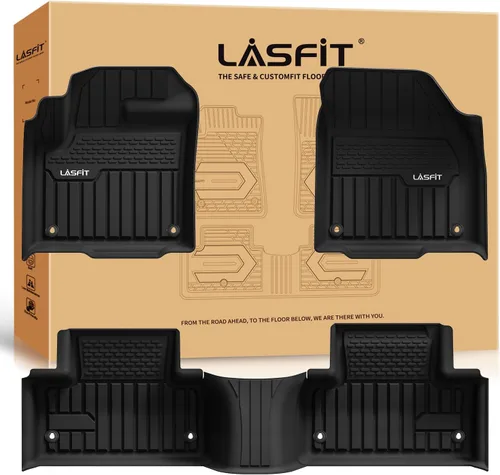 Miniatura 25 de LASFIT - Tapete de carga 3D para maletero de Volkswagen VW2018-2024 (ajuste 5 asientos), protección para todo tipo de clima, tapete de TPE de alta