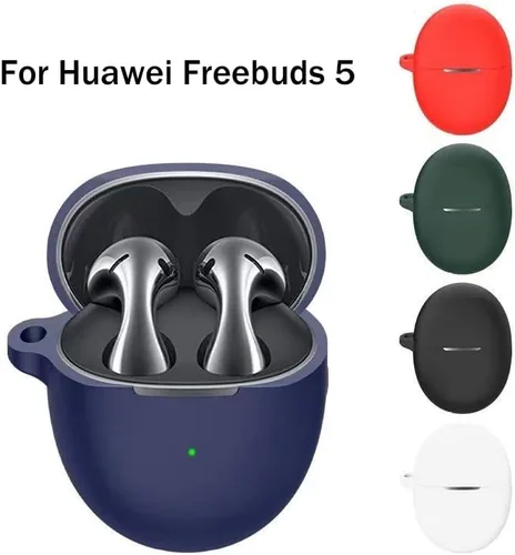 Miniatura 3 de USTIYA Funda para Huawei Freebuds 5 Funda protectora de silicona con cubierta de llavero (negro)