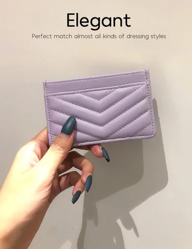 Miniatura 8 de Cartera acolchada de cuero con bloqueo RFID