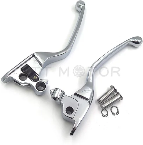 Miniatura 7 de MT241-026-CD Piezas de freno de mano de embrague cromado Compatible con modelos Harley 2008-2013 Touring y Trike 2014 y posteriores FLHR y FLHRC