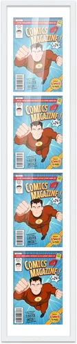 Miniatura 112 de Poster Palooza Marco de cómic con paspartú para 4 cómics de la era actual publicado después de 1985 – Marco de cómic de bronce dorado para cómics