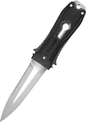 Miniatura 2 de Cressi Cuchillo de buceo multiusos de acero inoxidable - Hoja de acero inoxidable resistente al óxido - Funda de liberación rápida - Lagarto: Negro