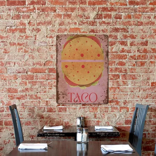 Miniatura 5 de Taco hecho en México, comida cultural de cocina mexicana, divertida decoración de pared para el hogar de México, regalo para amantes de los tacos
