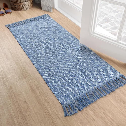 Miniatura 76 de Collive Alfombra Larga para Pasillo de 2.6' x 7', Alfombras Lavables para Interiores de Entrada, Alfombras de Cocina Trenzadas Tejidas Beige/Crema