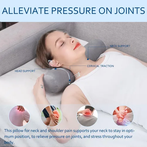 Miniatura 3 de Health - Almohada cervical para el cuello, cómodas y altamente resistentes, almohadas de cuello redondo para dormir, almohada de gran