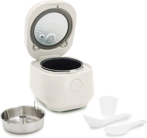 Miniatura 12 de Arrocera GreenPan, 8 tazas cocidas (4 sin cocer), modo bajo en carbohidratos y sopa, 10 ajustes de cocción de un toque, cesta de vapor de cerámica