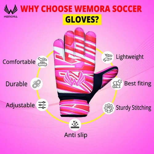 Miniatura 3 de Guantes de portero de fútbol para niños y jóvenes junior de 4mm antideslizantes con agarre fuerte en la palma