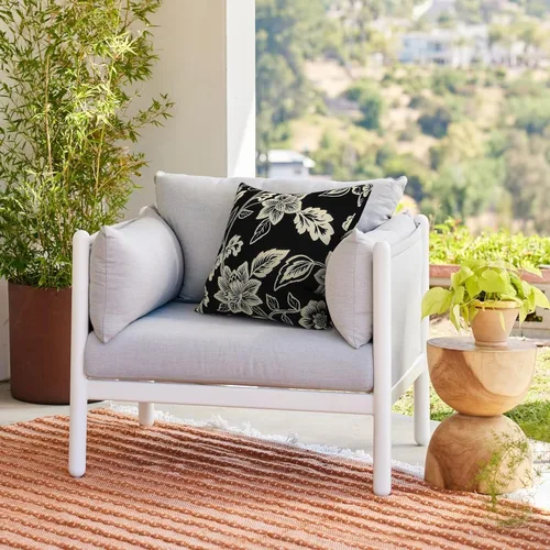 Miniatura 280 de Juego de 2 almohadas para exteriores de 16 x 16 pulgadas, repelentes al agua con interiores, para muebles de patio, hogar, jardín, geometría bohemia