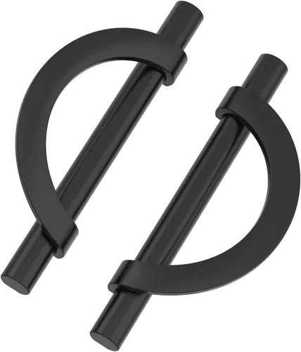 Miniatura 8 de 9BUILD Paquete de 10 tiradores de gabinete dorados cepillados de 3.75 pulgadas, manijas de gabinete negras mate, tiradores negros para gabinetes