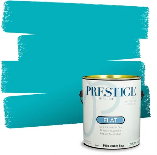 Miniatura 88 de Prestige Paints. - Base y pintura para exteriores en un solo galón, 1 galón. plano, comparable con Sherwin Williams Topsail. SW6799-PCM