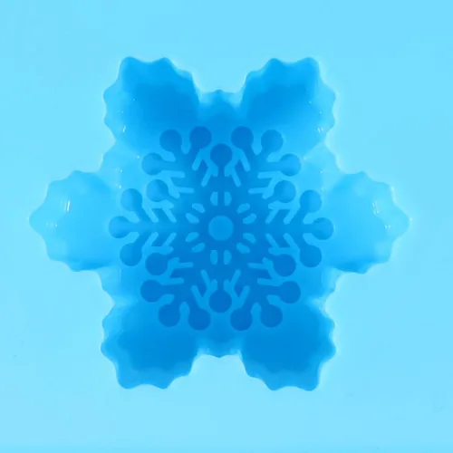 Miniatura 3 de EXCEART Moldes de silicona para tartas, moldes de silicona para jabón de silicona para tartas de copos de nieve, moldes de Navidad hechos a mano