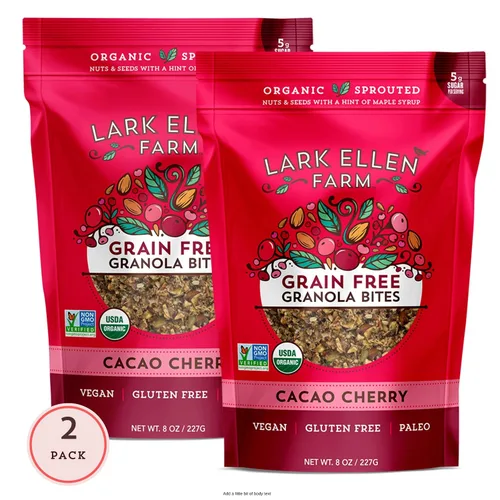 Miniatura 19 de Lark Ellen Farm Bocados de granola libre de granos, paleo; deliciosos aperitivos veganos orgánicos certificados sin gluten y cereal hecho de nueces