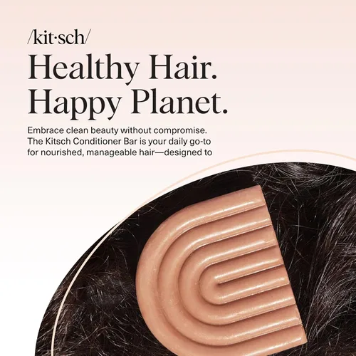 Miniatura 8 de Kitsch Barra de acondicionador de manteca de karité – Acondicionador hidratante para restaurar la humedad del cabello, domar el encrespamiento