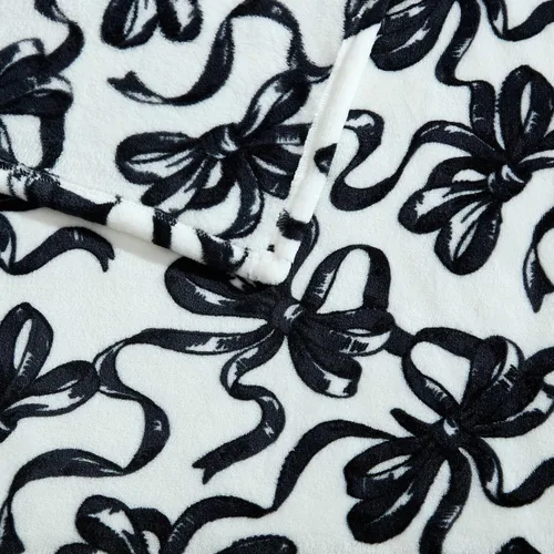 Miniatura 2 de Betsey Johnson - Manta de felpa para sofá o cama, suave manta reversible de forro polar occidental, acogedora manta suave impresa, lazos de ballet