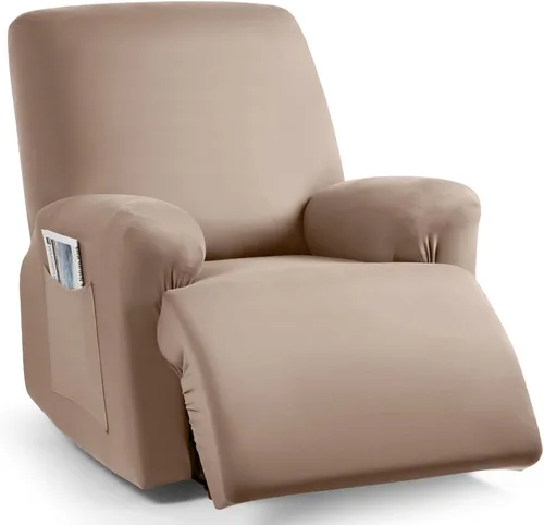 Miniatura 36 de TAOCOCO Funda para sofá reclinable, 3 piezas de fundas de tela de poliéster elástica para sofá reclinable de 3 asientos, protector de muebles suave