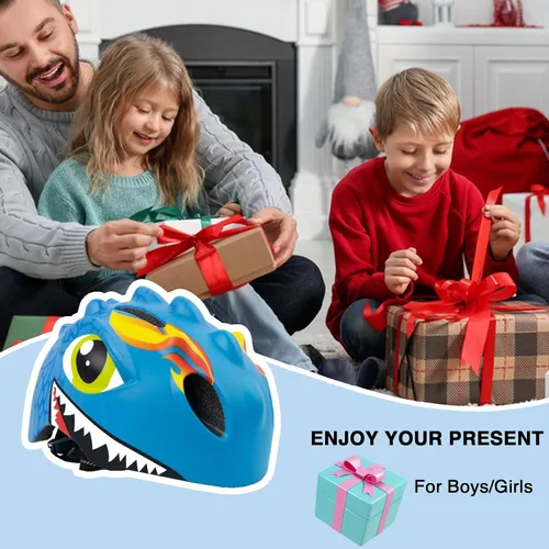 Miniatura 3 de Toddler Helmet Kids Bike Helmet for 2 3 4 5 6 7 8 Years Old Girls with 3D Dinosaur Design Protective Gear Set and Safety Certified, Toddler Bike