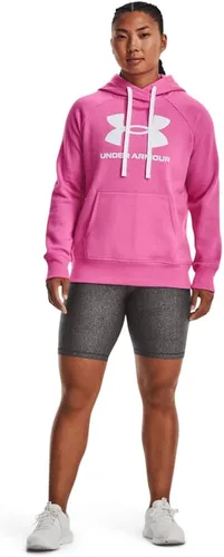 Miniatura 3 de Under Armour Rival - Sudadera con capucha para mujer, de vellón y con logotipo