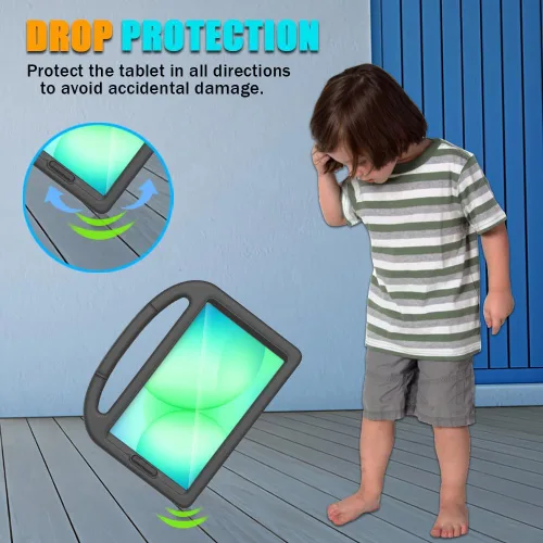 Miniatura 4 de Funda infantil para Samsung Galaxy Tab A11 /A9 de 8.7 pulgadas versión 2025/2023, ligera, a prueba de golpes, apta para niños, con protector