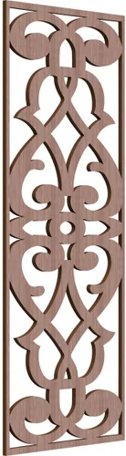 Miniatura 78 de 9 3/8"W x 24 3/8"H x 1/4"T Bellaire Decorativos Paneles de pared de madera calado, abedul