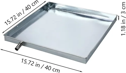Miniatura 3 de DOITOOL Bandeja de acero inoxidable Bandeja de servicio de acero inoxidable Bandeja de aire acondicionado portátil Bandeja de drenaje AC Bandeja