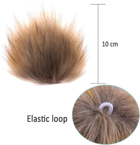 Miniatura 2 de SIQUK 20 pompones de piel sintética para manualidades, pompón esponjoso con lazo elástico para sombreros, bufandas, guantes, bolsas, accesorios