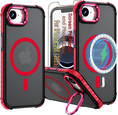 Miniatura 21 de Funda para i Phone 17 Pro Max, con función atril y protector de pantalla HD, compatible con accesorios MagSafe, funda magnética para iPhone 17 Pro