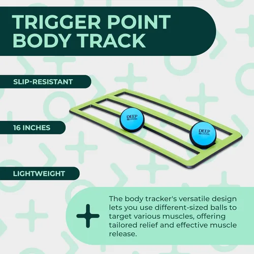 Miniatura 3 de Deep Recovery Body Track (16 pulgadas) Punto de gatillo, masaje de tejido profundo y herramienta de terapia deportiva (bolas se venden por separado)