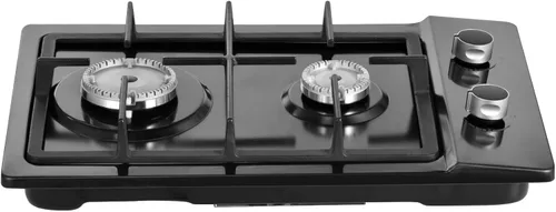Miniatura 9 de Estufa de gas de 20 pulgadas, estufa de propano de 2 quemadores, placa de cocina de gas integrada de doble propósito de GN/GLP con panel de acero