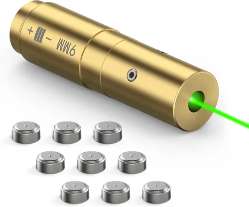 Feyachi Green Bore Sight 0.354 in/223 0.219 in/12 Gauge Bore Sight Laser Boresighter con 3 juegos de baterías