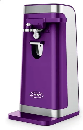 Miniatura 3 de Montgomery Ward Ginny's - Abrelatas eléctrico de 50 W con hoja de acero inoxidable y afilador de cuchillos (negro)