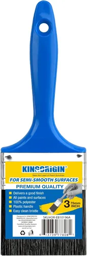 King Origin - Brocha de pintura de 3 pulgadas, 1 paquete, pincel ancho para pintar paredes y superficies grandes, muebles, manualidades, pincel de