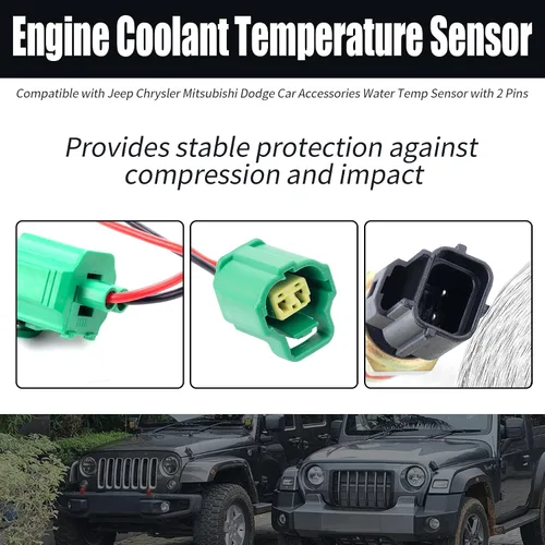 Miniatura 3 de Sensor de temperatura del refrigerante del motor 5S1500 56027873 con cableado del conector